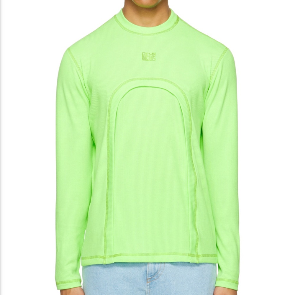 *SOLD* PHLEMUNS backless tee electric green